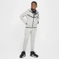 Nike Sportswear Tech Fleece Big детские Full-Zip Толстовка с капюшоном цвет серый