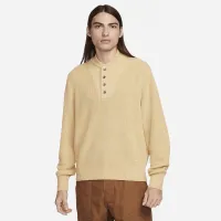 Nike Life чоловічі Long-Sleeve Military Henley Sweater колір коричневий