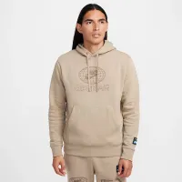 Nike Sportswear Club мужские Fleece Pullover Толстовка с капюшоном цвет коричневый