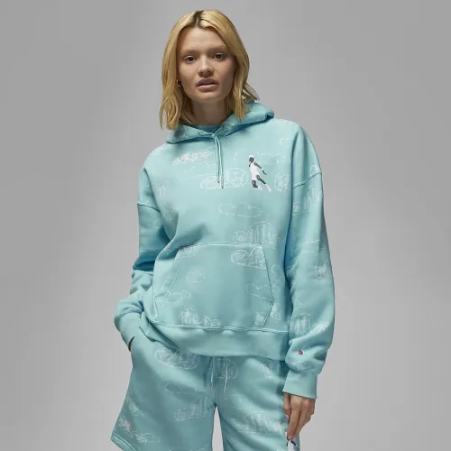 Nike Jordan Artist Series by Parker Duncan жіноча Brooklyn Fleece Толстовка з капюшоном блакитний