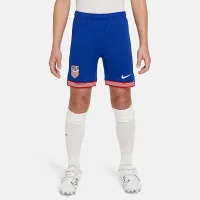 USMNT 2024 Stadium Home Big детские Nike Dri-FIT Soccer Replica шорты синий