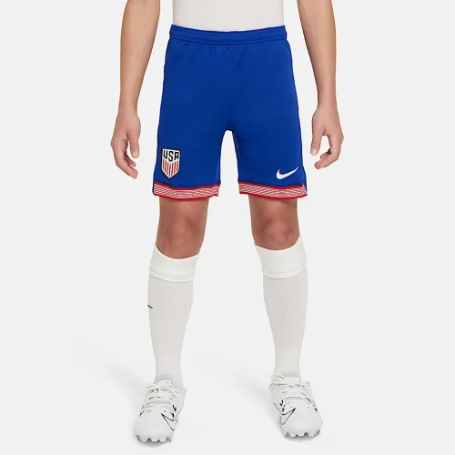 USMNT 2024 Stadium Home Big детские Nike Dri-FIT Soccer Replica шорты синий