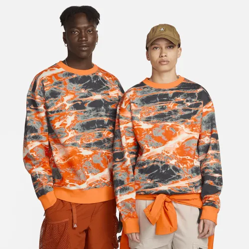 Nike ACG Nike Therma-FIT Fleece Allover Print Crew Orange