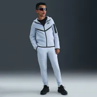 Nike Sportswear Tech Fleece Big детские Full-Zip Толстовка с капюшоном цвет серый