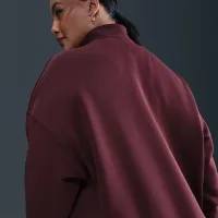 Nike Sportswear Phoenix Fleece женская Over-оверсайз 1/4-Zip (большие размеры) цвет красный
