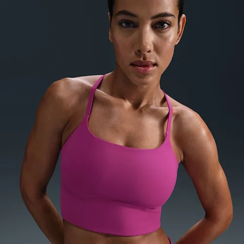Nike One Convertible жіноча Light-Support Lightly Lined Longline Sports Bra колір фіолетовий