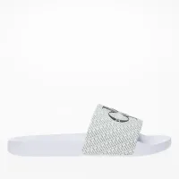 Шлёпанцы Calvin Klein Slide AOP YW0YW01407-01W - Белые