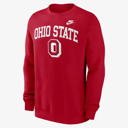 Ohio State Buckeyes Legacy Classic Arch Over Logo мужские Nike College Pullover Crew цвет красный