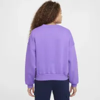 Nike Sportswear Club Fleece Girls' Boxy Crew-Neck свитшот цвет фиолетовый