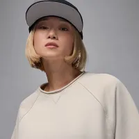 Nike Jordan Flight Fleece женская оверсайз Short-Sleeve French Terry Top цвет коричневый