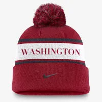 Washington Nationals Team Stripe Peak мужские Nike MLB Cuffed Pom Beanie цвет красный