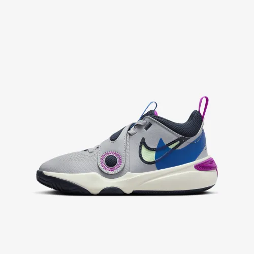 Nike Team Hustle D 11 SE Big детские баскетбольные Кроссовки цвет серый