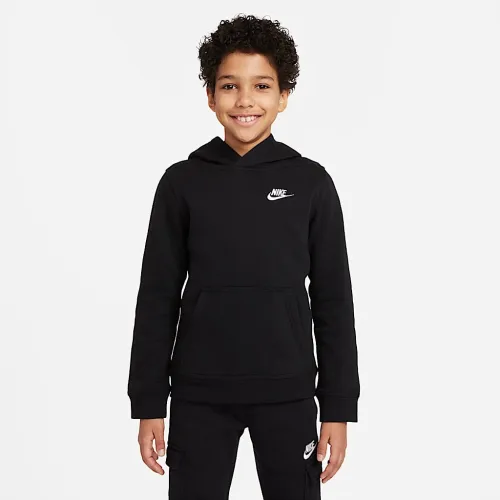 Nike Sportswear Club Big дитячі Pullover Толстовка з капюшоном колір чорний