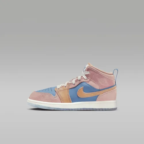 Nike Jordan 1 Mid Sneaker School Little дитячі Кросівки блакитний