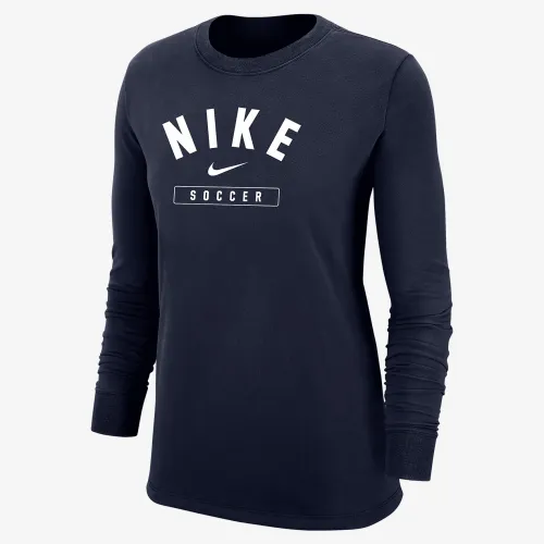 Nike Swoosh женская Soccer Long-Sleeve футболка синий