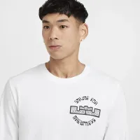 Nike LeBron мужские Max90 Long-Sleeve баскетбольные футболка цвет белый