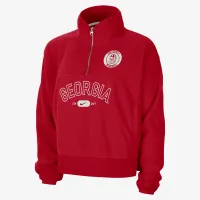 Georgia Fly жіноча Nike College 1/4-Zip Куртка колір червоний