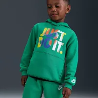 Nike Sportswear Little детские Reveal 2-Piece Pullover Толстовка с капюшоном набор цвет зеленый