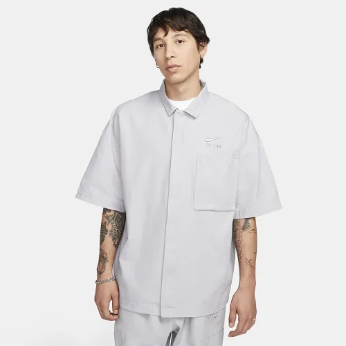 Nike Sportswear Air мужские Woven Over-Shirt Top цвет серый
