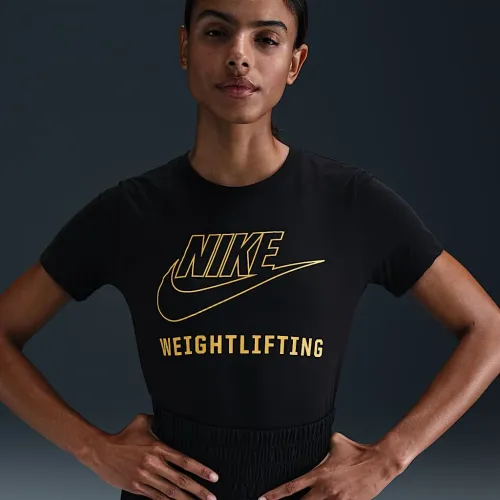 Nike Swoosh жіноча Weightlifting футболка колір чорний
