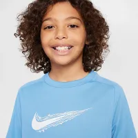 Nike Multi Big дитячі (для хлопчиків) Dri-FIT Short-Sleeve Top блакитний