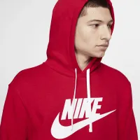 Nike Sportswear Club Fleece мужские Graphic Pullover Толстовка с капюшоном цвет красный