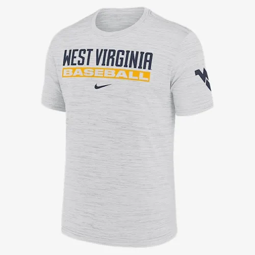 West Virginia Mountaineers Velocity Baseball Wordmark Stack чоловічі Nike Dri-FIT College футболка колір білий