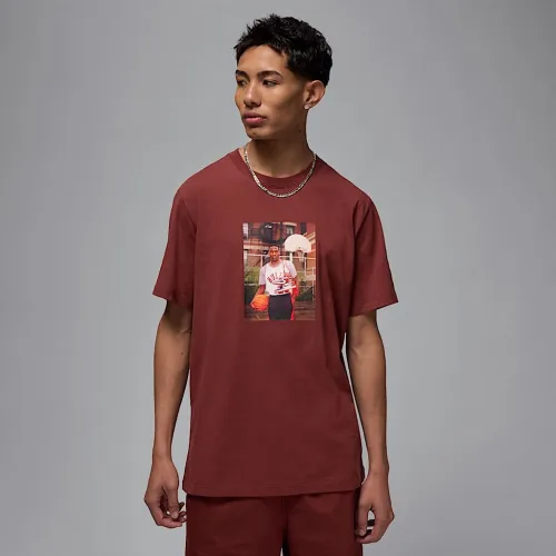Nike Jordan Brand мужские Photo футболка цвет коричневый