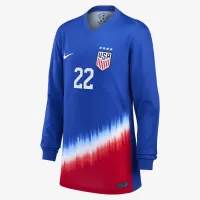 Trinity Rodman USWNT 2024 Stadium Away Bid дитячі Nike Dri-FIT Soccer Jersey блакитний