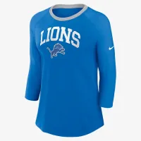 Detroit Lions женская Nike NFL 3/4-Sleeve футболка синий