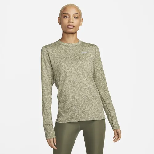 Nike Dri-FIT Element женская Running Crew цвет зеленый