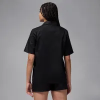 Nike Jordan жіноча Short-Sleeve Woven Top колір чорний