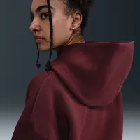 Nike Sportswear Tech Fleece Big детские (для мальчиков) оверсайз Pullover Толстовка с капюшоном цвет красный