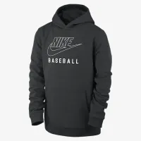 Nike Swoosh Club Fleece Big дитячі Baseball Pullover Толстовка з капюшоном колір чорний