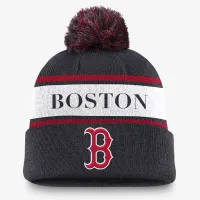 Boston колір червоний Sox Team Stripe Peak чоловічі Nike MLB Cuffed Pom Beanie блакитний