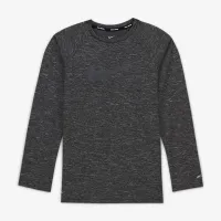 Nike Heather Big детские (для мальчиков) Long-Sleeve Hydroguard Swim Shirt цвет черный