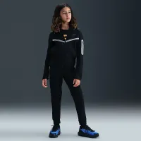 Nike Sportswear Tech Fleece Big детские (для мальчиков) Full-Zip Толстовка с капюшоном with Reflective Accents цвет черный
