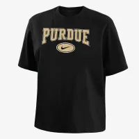 Purdue женская Nike College Boxy футболка цвет черный