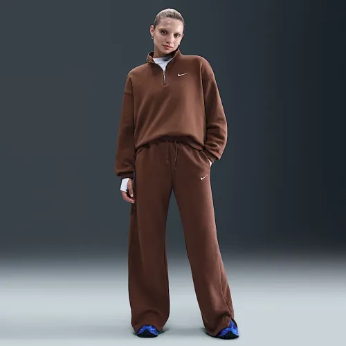 Nike Sportswear Phoenix Fleece женская С высокой Талией Wide-Leg Pants цвет коричневый