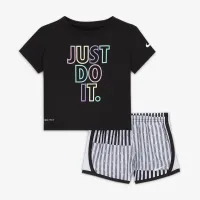 Nike Dri-FIT Femme Pop Baby (12-24M) футболка and Tempo шорти комплект колір чорний