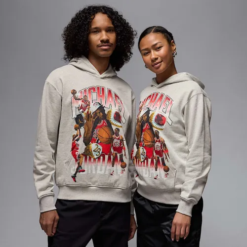 Nike Jordan Flight Fleece чоловічі Graphic Pullover Толстовка з капюшоном колір сірий