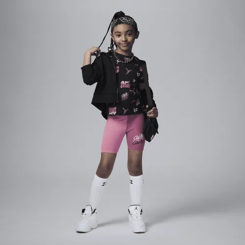Nike Jordan Icon Play Printed Bike шорты набор Little детские 2-Piece набор Pink