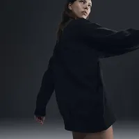 Nike Sportswear Phoenix Fleece женская оверсайз Crew-Neck свитшот цвет черный