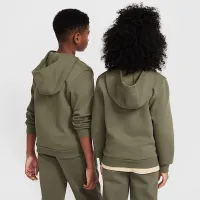 Nike Sportswear Club Fleece Big детские Full-Zip Толстовка с капюшоном цвет зеленый