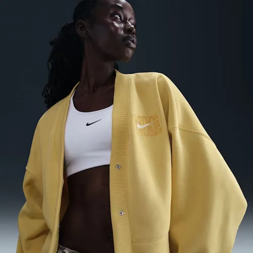 Nike Sportswear Phoenix Fleece женская Over-оверсайз Graphic Cardigan Yellow