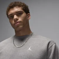 Nike Jordan Brooklyn Fleece чоловічі Crew-Neck світшот колір сірий
