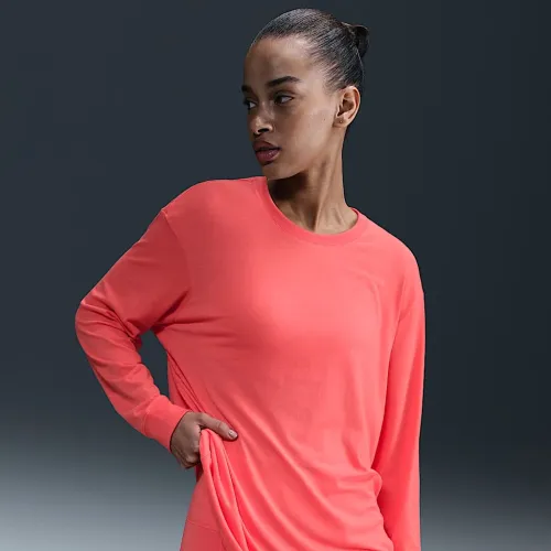 Nike One Relaxed жіноча Dri-FIT Long-Sleeve Top Orange