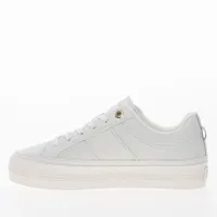 Кроссовки Tommy Hilfiger Essential TH Monogram Leather Flatform FW0FW07945-YBL - Белые
