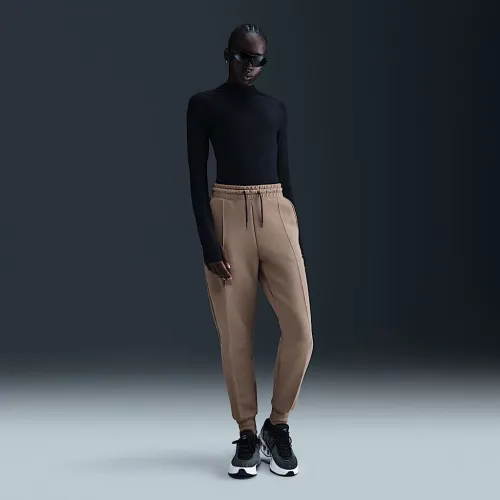 Nike Sportswear Tech Fleece жіноча Mid-Rise Joggers колір коричневий