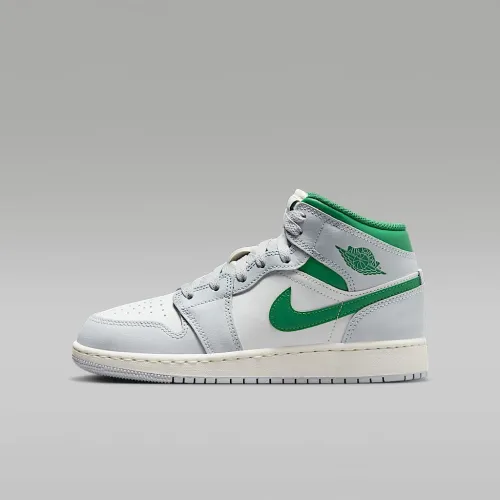 Nike Air Jordan 1 Mid Big детские Кроссовки цвет белый